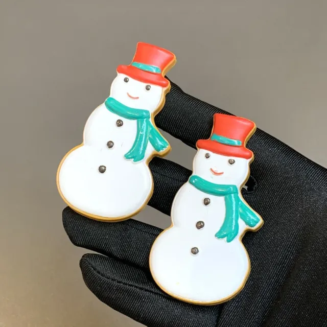 2 Snowman Xmas cookie  Accessory For American Girl 18" Doll toy Our Generation