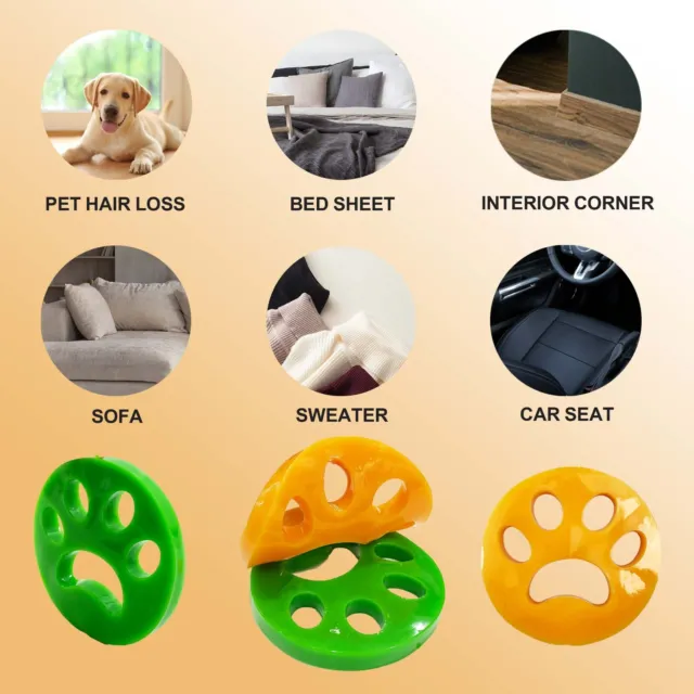 Fur Pet Hair Remover Laundry Reusable Dog Cat Pets Lint Removal 8-PACK