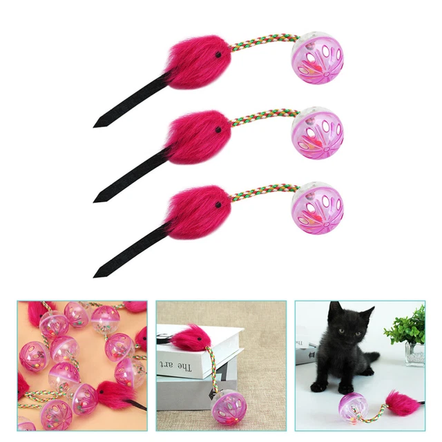 3 Pcs Kitten Pompom Toys Cat Toy Kitten Toys Indoor Cats Sports