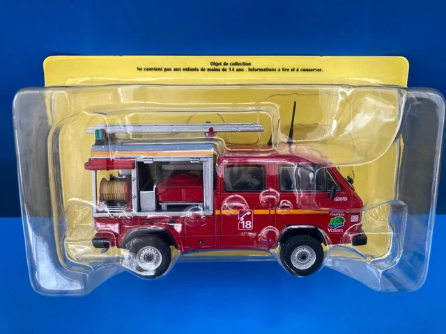 VOLKSWAGEN VW T3 Transporter pompiers FW Doka plateau bâche E/1 Roco H0