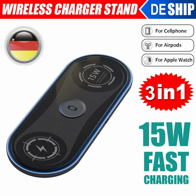 Schnell Ladegerät für Apple iPhone 14 QI Wireless Charger Induktive Ladestation