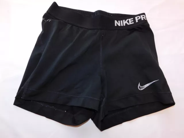Nike Pro Ladies Women's Active Shorts Running Size S small Black Pre-owned