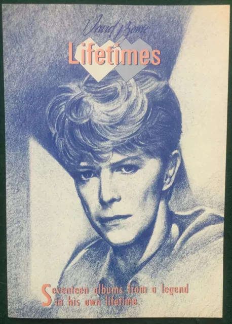 DAVID BOWIE ~ Lifetimes Flyer UK Original 1983 RCA Promotional two-sided flyer.