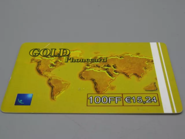 Carte téléphonique 100 FF - Gold Phonecard - Gnanam Telecom