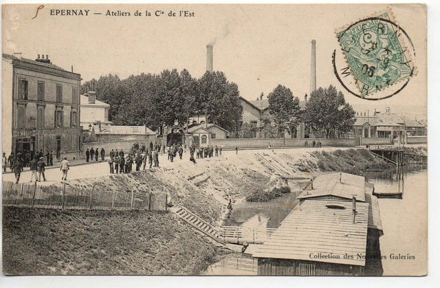 EPERNAY - Marne - CPA 51 - Peniches - edges of Marne les Ateliers Cie de l'Est