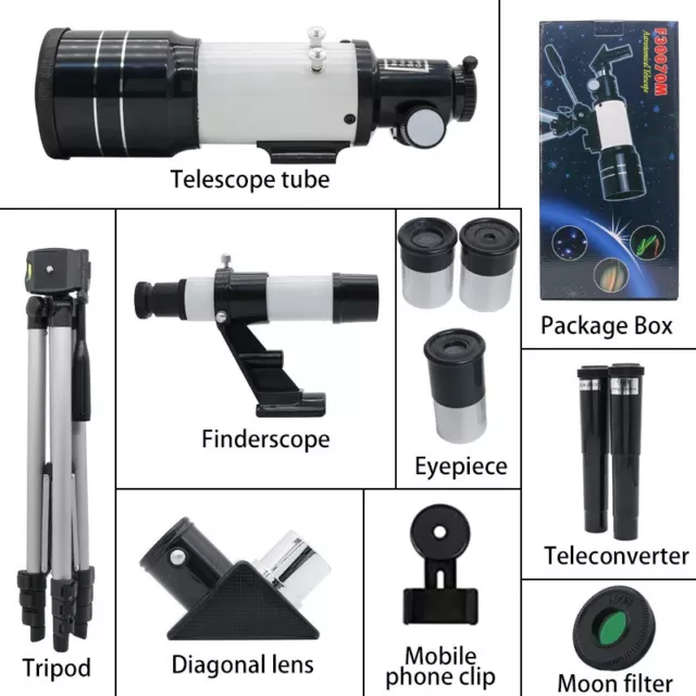 Astronomical Telescope With Tripod 150x Zoom HD Outdoor Monocular 70mm Aperture 3