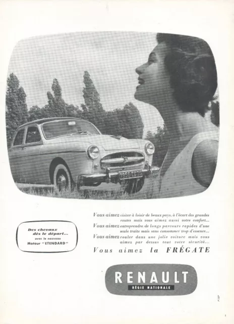 ▬► Publicité French Print advertising  - Voiture car - Frégate -  RENAULT