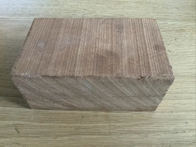 Legno massello IROKO legno duro tagliato 17,5 x 11 x 7,8 cm - legno fai da te artigianato 867