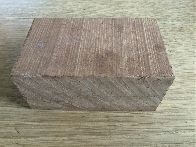 Legno massello IROKO legno duro tagliato 17,5 x 11 x 7,8 cm - legno fai da te artigianato 867
