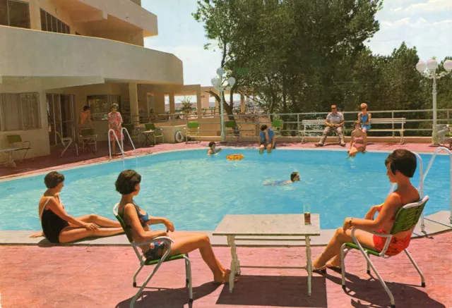 Carte ESPAGNE PALMA DE MALLORCA CALA MAJOR Calamayor Hotel Ferrari La piscine