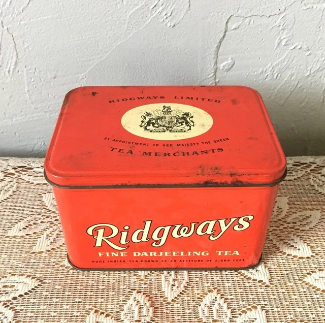 Vintage Ridgways Limited Darjeeling Tea Merchant’s Tin Made & Packed In England