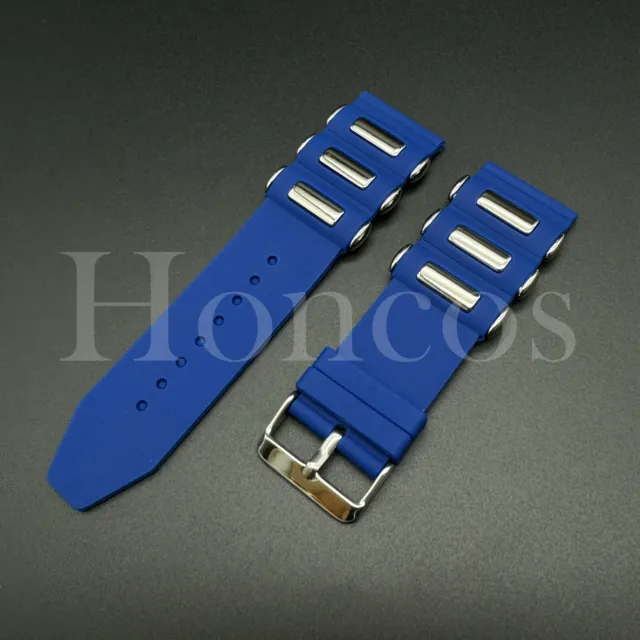 26Mm Rubber Watch Band Strap Fits Invicta Russian Diver 1201 1805 1845 1959 Blue
