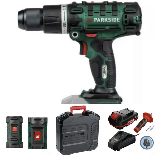 20 V Akku 3 in 1 Schlagschrauber/Hammer Bohrer - mit Akku und Ladegerät Neu PARKSIDE