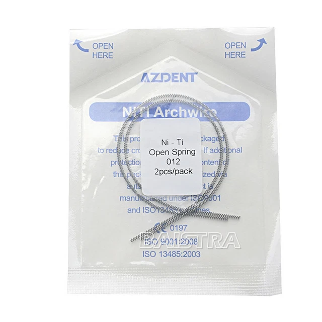 5X AZDENT Dental Orthodontic Niti Alloy Open Coil Spring 0.012*180mm 2pcs/pack