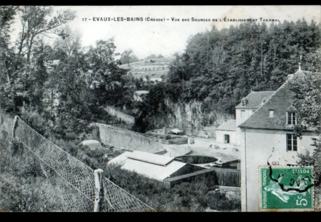 EVAUX-les-BAINS (23) SOURCES of the THERMAL ESTABLISHMENT in 1910