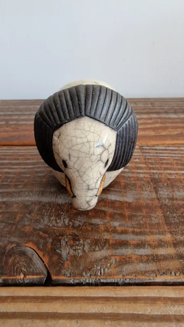 Raku Studio Art Pottery - Crackle Glaze Elephant 3