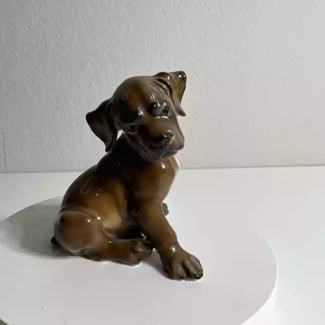 Rosenthal Boxer Dog Figurine Puppy German Vintage Hand-Painted Treasure 1950s