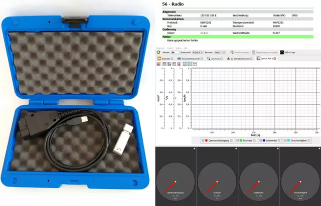 VCD Diagnosegerät Tiefendiagnose geeignet für alle VAG Audi Seat 2024 Codieren