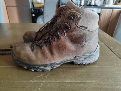 Scarpa Gore-Tex Vibram Da Uomo Da Passeggio Stivali Marrone Pelle UK 9.5 EUR 44 