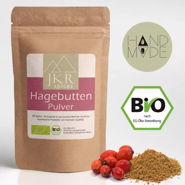 1kg Bio Hagebuttenpulver Hagebutten Pulver ganze Hagebutte gemahlen Heckenrose