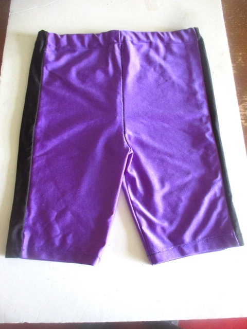Pantaloncini Lycra vintage anni '90 viola lucido età circa 10-11 anni