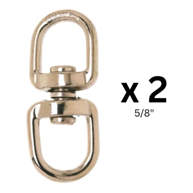 2 Pack Double Round Eye Swivel Chain 5/8" Boat Anchor Chain Campbell T7640302