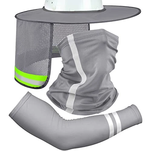 3 Pieces Hard Hat Sun Shade Bandana Headband Sun Face Scarf, UV Sun Protection