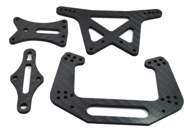 Team Associated RC10 Front/Rear Carbon Tower Trans. Brace 3mm Dhawk Racing