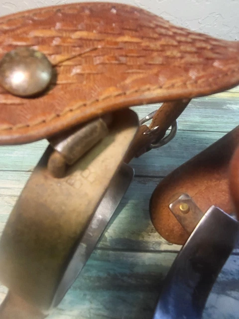 Bob Blackwood Branded BB Spurs With Leather Straps 3