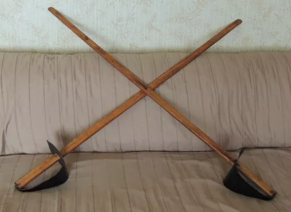 Very Nice Pair Of Wooden Practice Swords Modeled After M1913 Patton Sword