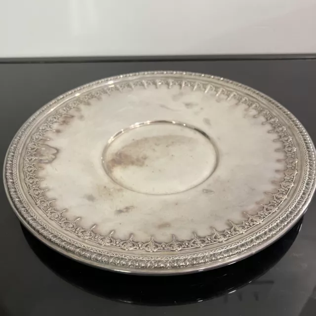 Vintage Reed & Barton Silver Plate 10 1/2 inch Diam. Serving Plate/Platter #1202 2