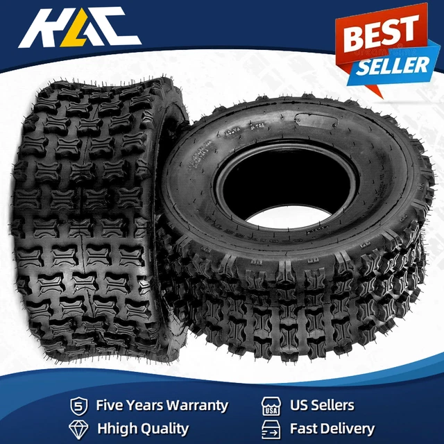 set of 9x8.0"Tires 22x10-9 Quad for ATV All Terrain AT A027 7PSI all weather USA