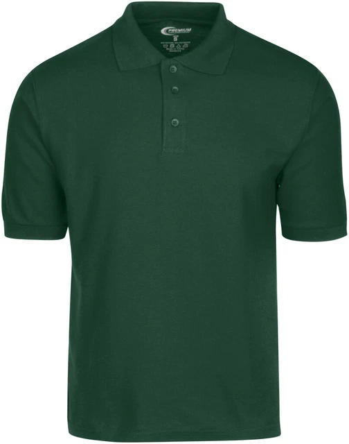 DDI 1982488 Premium Hunter Green Men&apos;s Polo Shirt - Size L Case of 6