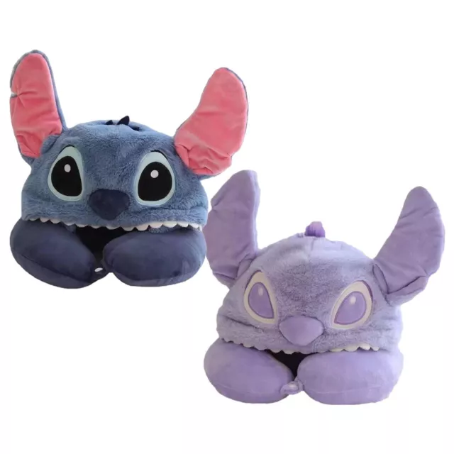 U Shaped Travel Pillows Animal Cute Cartoon Stitch Soft Hooded Neck Pillow