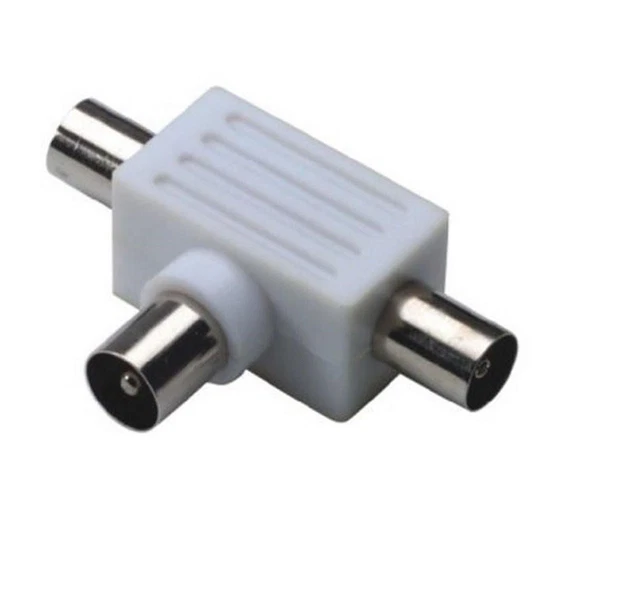 Spinotto Tv Diam 9.5 Mm Tre Vie Per Tv 1 Presa Maschio + 2 Spinotti Femmina