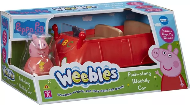 Peppa Pig Weebles Push-Along Wobbily Car with Peppa Figure