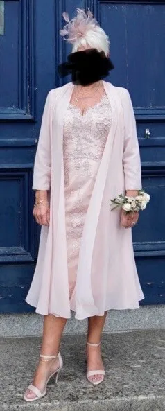 Veni Infantino Dusky Pink Mother Of the Bride, Groom, Dress And Coat