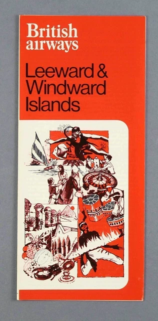 British Airways Leeward & Windward Islands Vintage Airline Brochure 1978 Ba