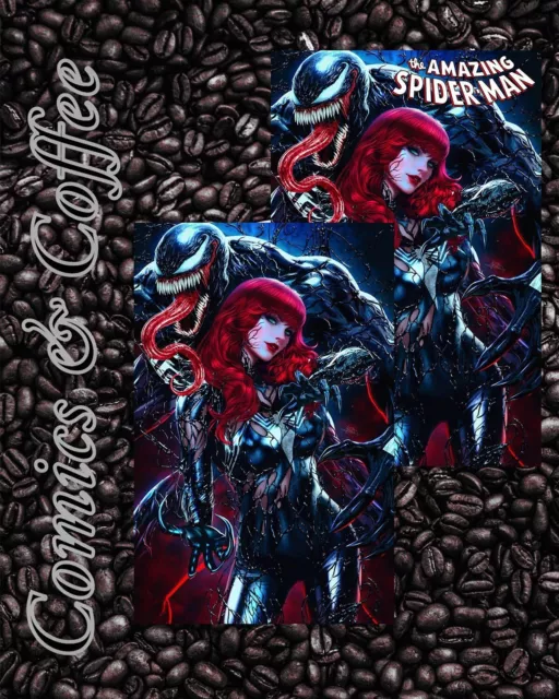 Amazing Spiderman 28 Ariel Diaz Variant Set! Both Trade And Virgin Venomized Mj