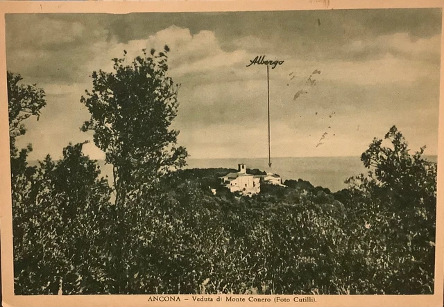 Ancona cartolina viaggiata 1936 il monte Conero