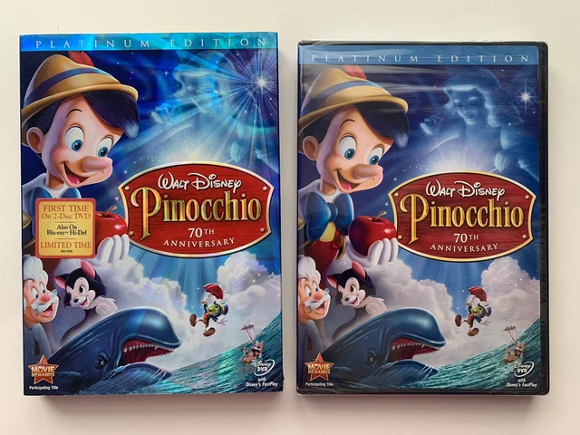 Pinocchio DVD 2009 2-Disc SET 70th Anniversary Platinum Edition UNUSED