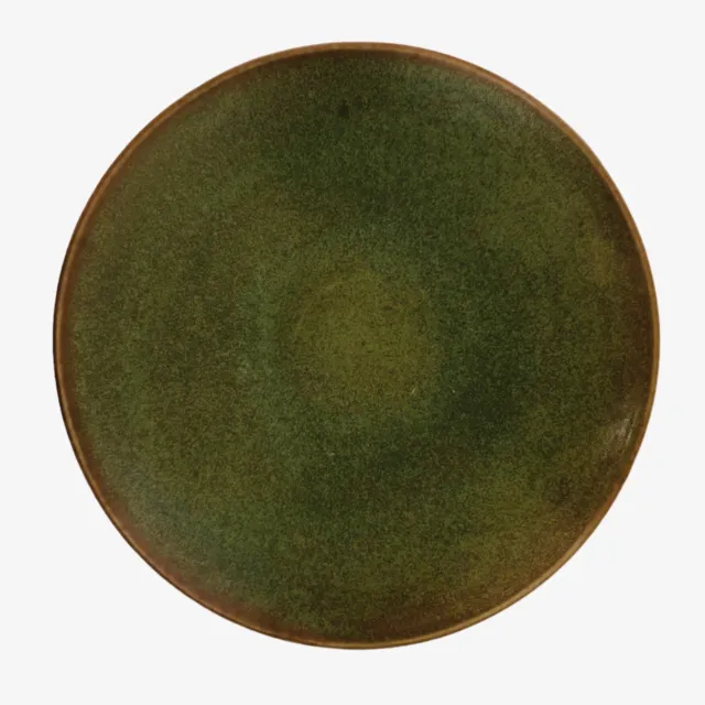 John Shedd Pottery Shallow Bowl Brown Art Studio Signed Stoneware Rustic Dish