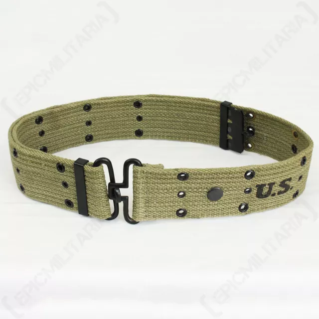 WW2 US Olive Pistol Belt – Repro American Army Uniform Soldier Military USA...