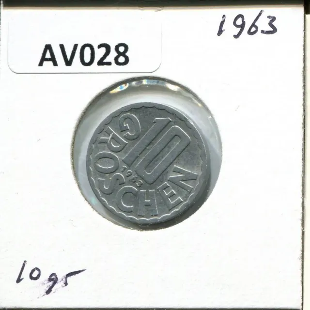 10 GROSCHEN 1962 AUSTRIA Coin #AV028C
