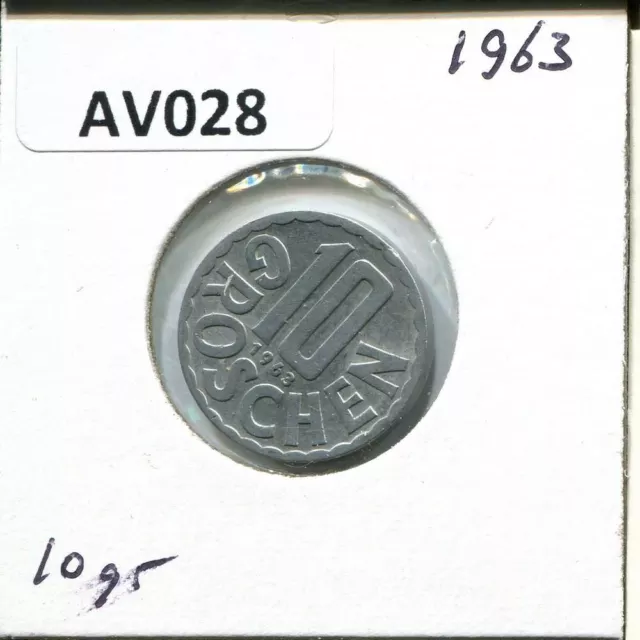 10 GROSCHEN 1962 AUSTRIA Coin #AV028C