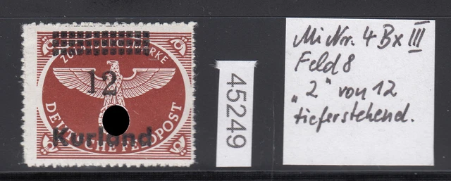 Kurland, Mi.-Nr. 4 B x III **
