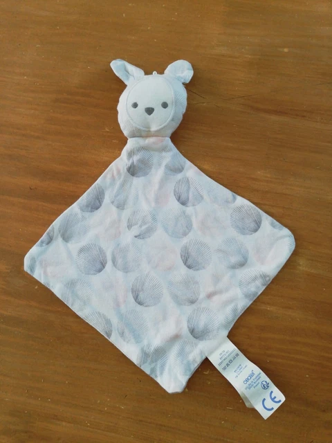 Doudou Obaibi Lapin Plat Blanc Gris Rose Rond Cercle Triangle