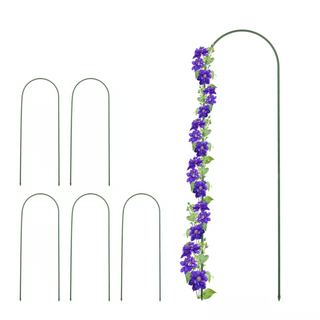 Rankhilfe 6er Set Rankgitter Metall Rosenspalier Rankgerüst Rosengitter Bogen