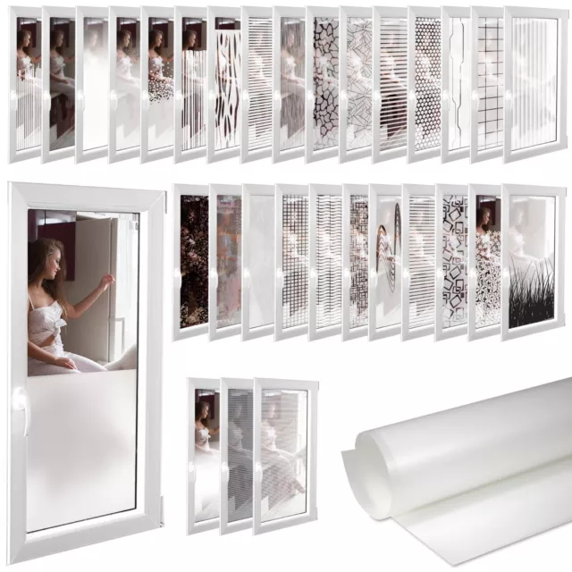 Sichtschutzfolie Milchglasfolie Fensterfolie Fenster Folie Selbstklebend  5Mx90cm