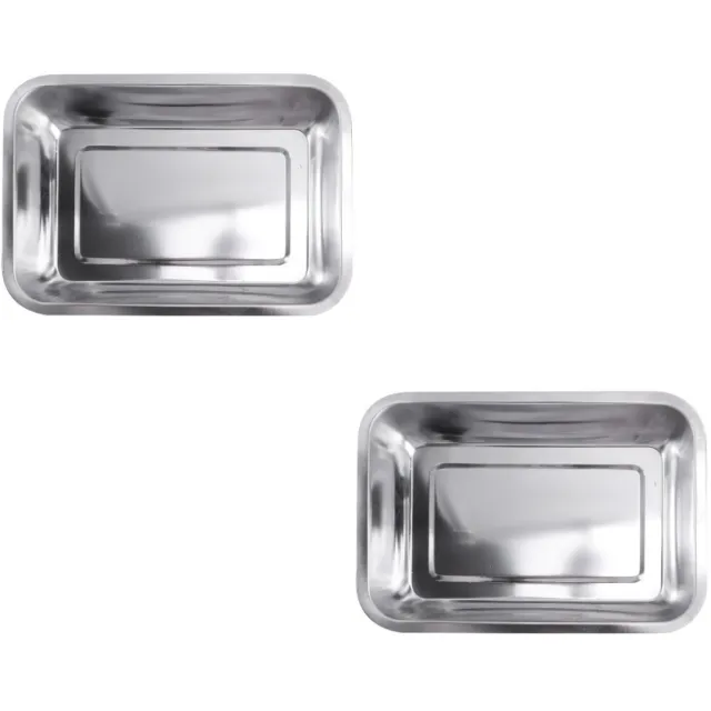 2 Pc Abfallbehälter Für Haustiere Rostfreier Stahl Schmuck Dessertschalen